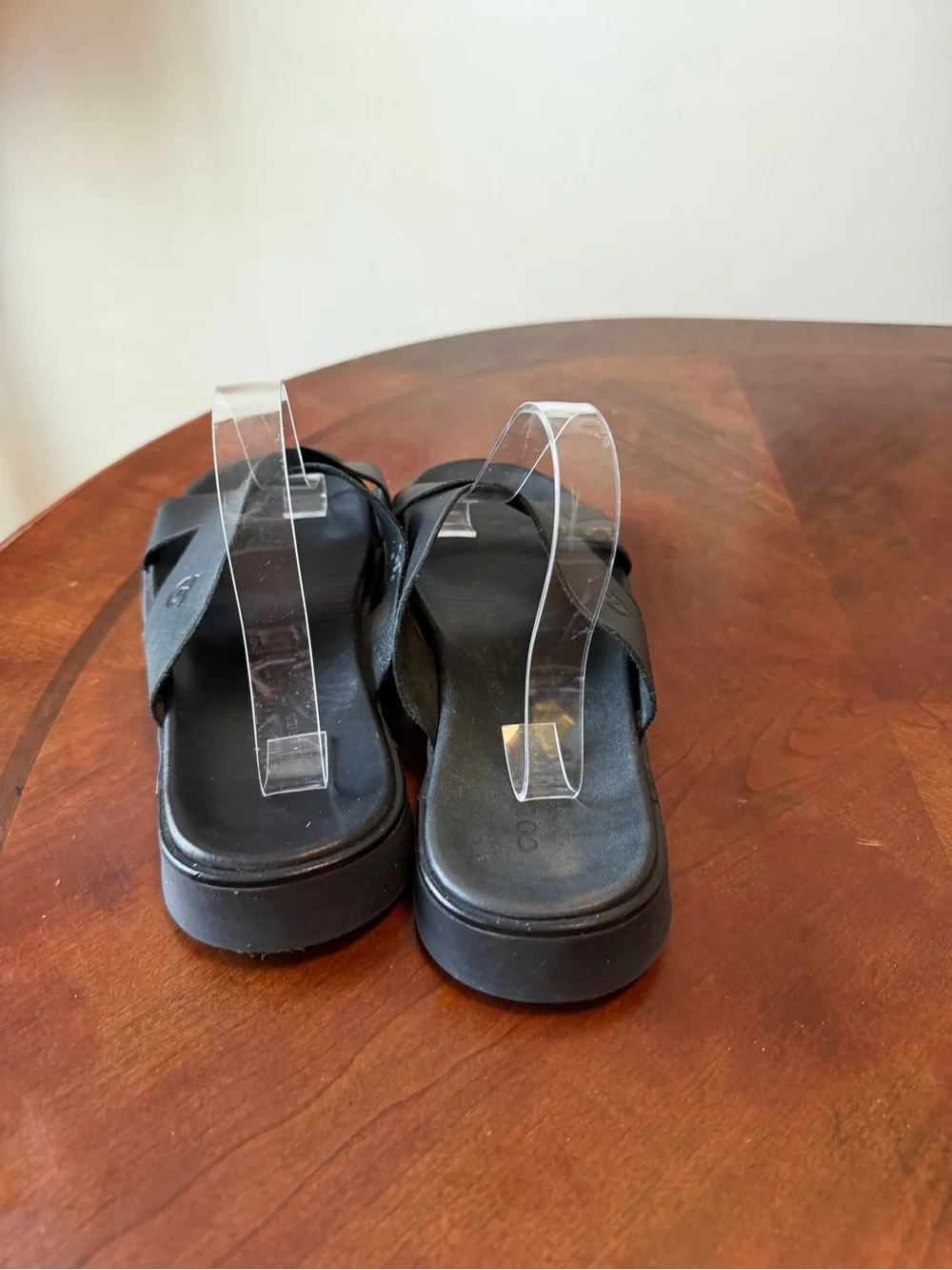 Cole Haan Grand Ambition Black Leather Slides Men’s Size 12 Criss Cross Sandals